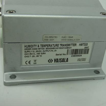 Vaisala HMT333 Humidity And Temperature Transmitter 10-35VDC
