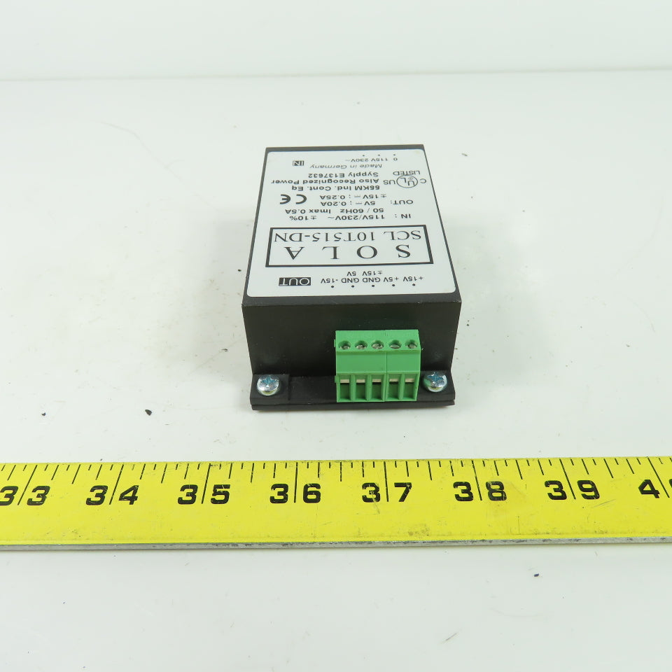 Sola SCL 10T515-DN Power Supply 115/230VAC 0.5A In 5-15VDC 0.25A Out