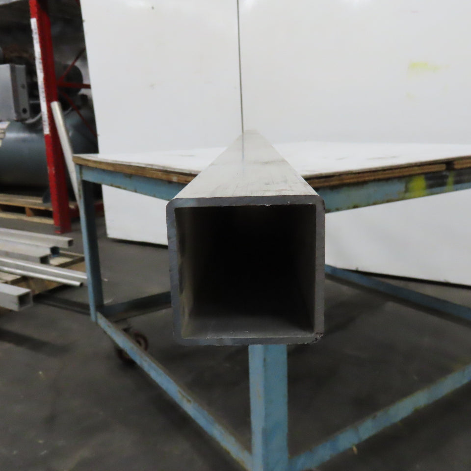 2-1/2" Aluminum Square Hollow Tube 1/8" Wall 8' Length