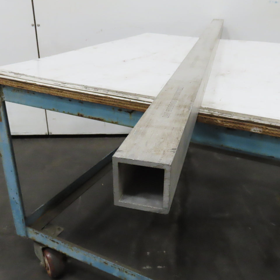 2-1/2" Aluminum 6061 T6 Square Hollow Tube 1/4" Wall 74" Length