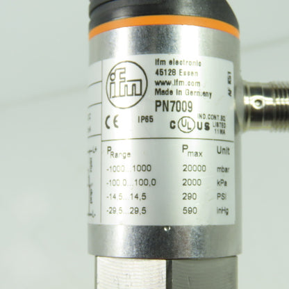 IFM PN7009 Pressure Switch Sensor 18-36VDC 250mA G1/4