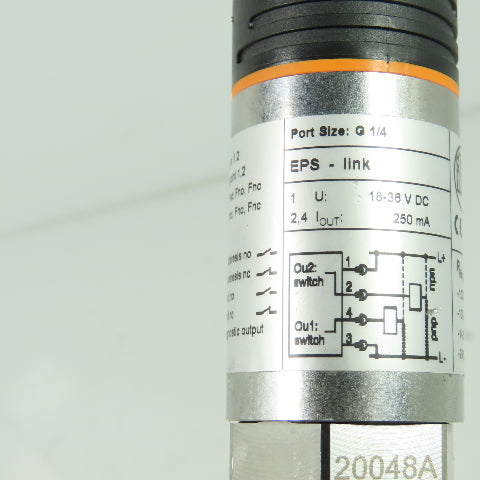 IFM PN7009 Pressure Switch Sensor 18-36VDC 250mA G1/4