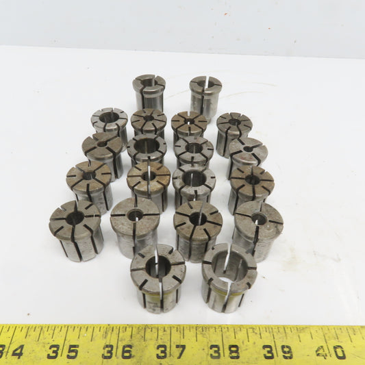 Erikson Type F Collets Assorted Sizes Lot of 22