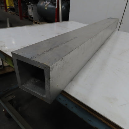 4" Aluminum 6061-T6 Square Hollow Tube 1/2" Wall 51" Length