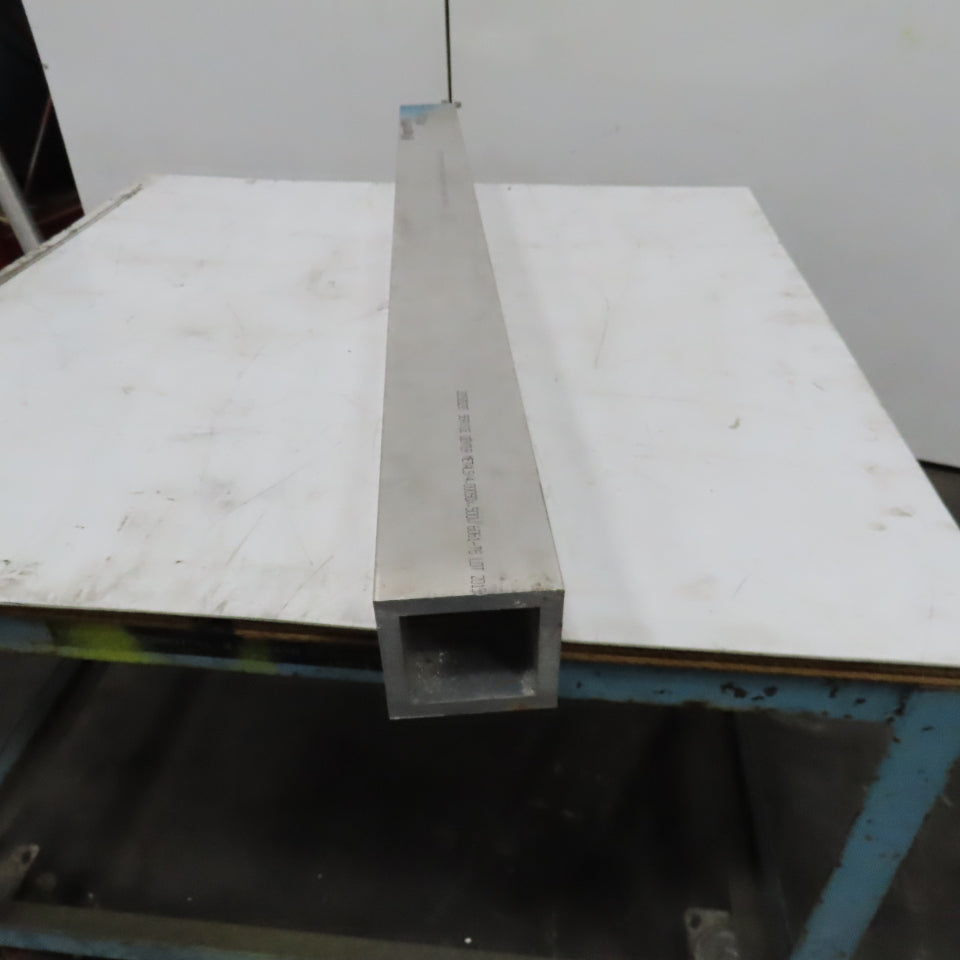 4" Aluminum 6061-T6 Square Hollow Tube 1/2" Wall 51" Length