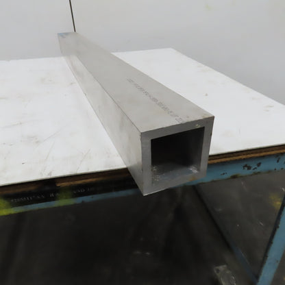 4" Aluminum 6061-T6 Square Hollow Tube 1/2" Wall 51" Length