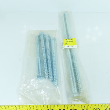 Grip Fast 1/2" x 6" & 12" Zinc Plated Lag Screws Hex Head Lot Of 6