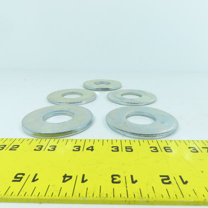 18-8 Stainless Steel Washers 2.5" OD x 1" ID x 0.145" Thick +/- Lot Of 5
