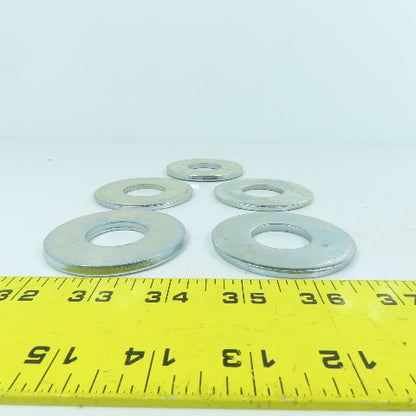 18-8 Stainless Steel Washers 2.5" OD x 1" ID x 0.145" Thick +/- Lot Of 5