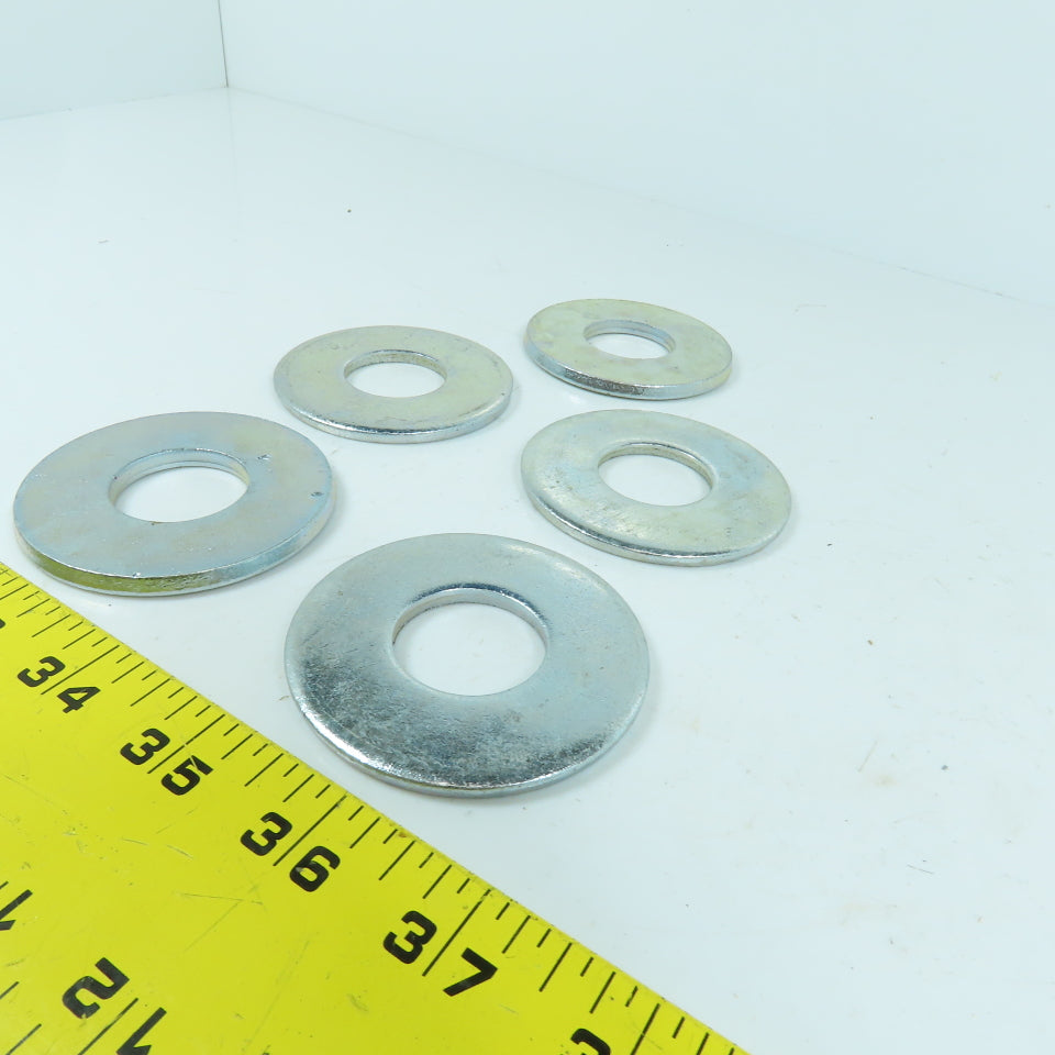 18-8 Stainless Steel Washers 2.5" OD x 1" ID x 0.145" Thick +/- Lot Of 5