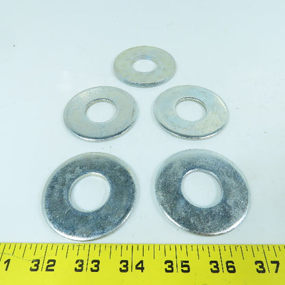 18-8 Stainless Steel Washers 2.5" OD x 1" ID x 0.145" Thick +/- Lot Of 5