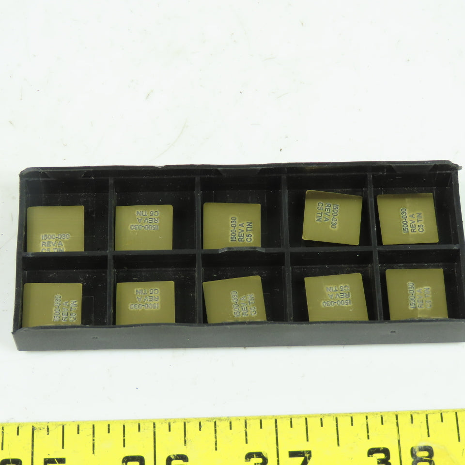 Cutting Tool 1500-030 C5 TIN Solid Carbide Milling Insert Lot Of 10