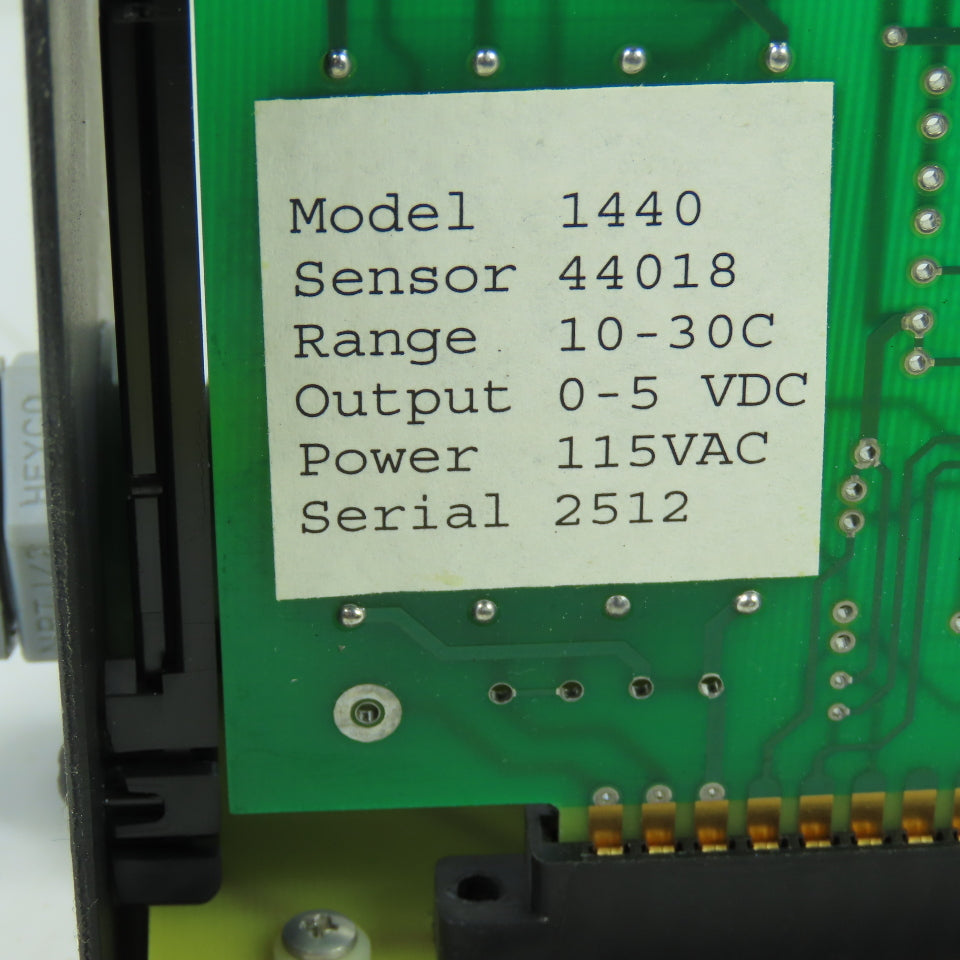 1440 Amplifier Card Sensor 44018 115VAC 0-5VDC Output 10-30C Range