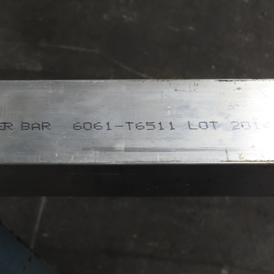 1-3/4" Aluminum 6061-T651 Square Solid Bar 67" Length
