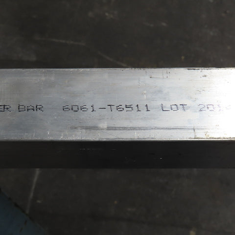 1-3/4" Aluminum 6061-T651 Square Solid Bar 67" Length