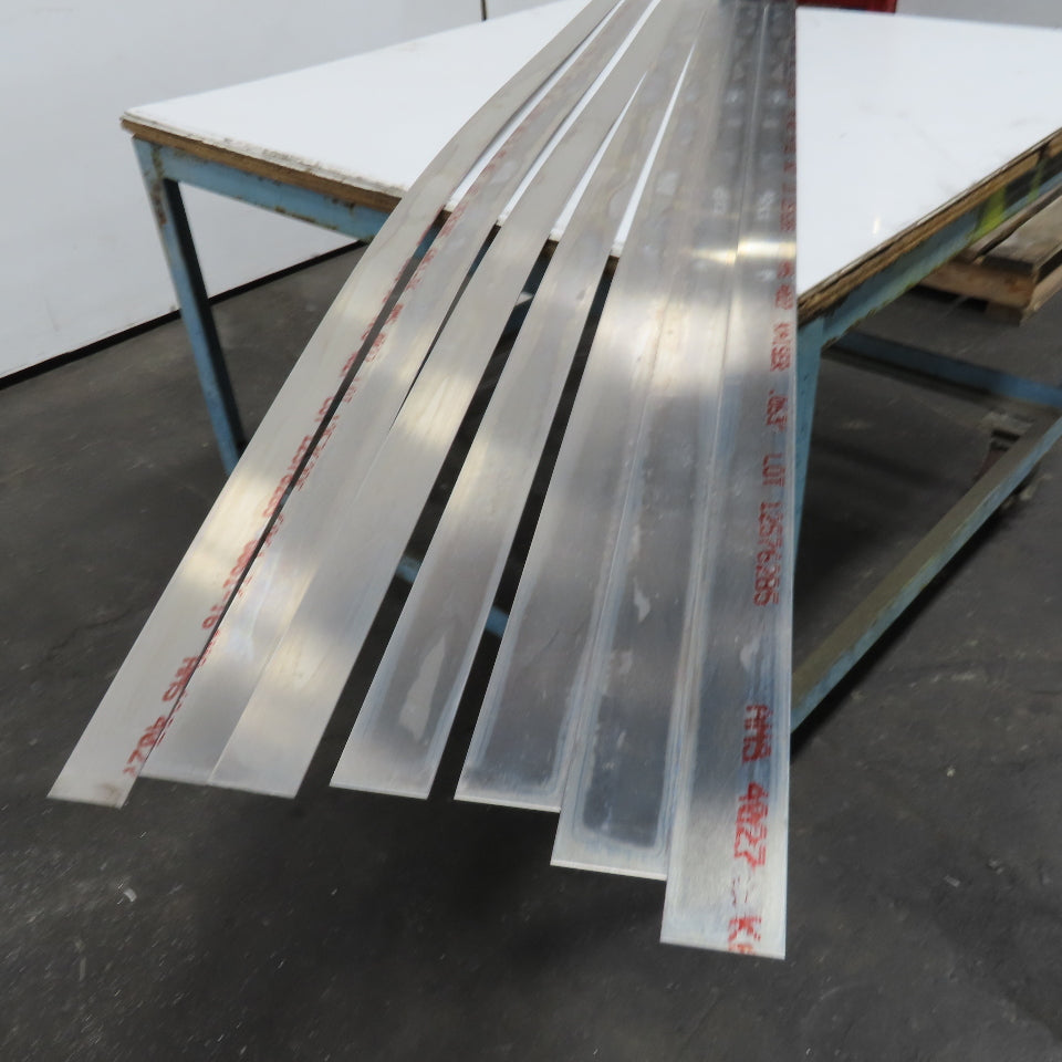 0.063" x 2" Aluminum 6061 Sheet Shear Flat Stock 8' Length Lot Of 7