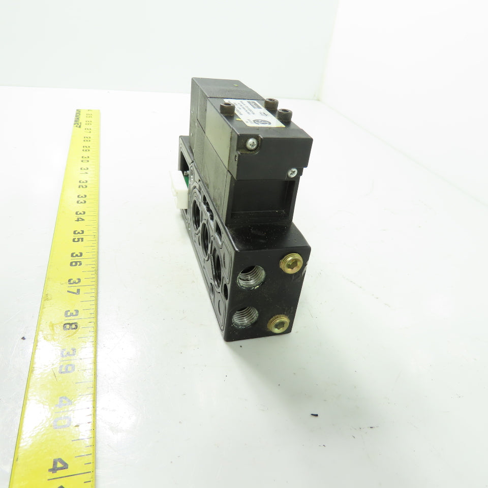 Parker F31VXBK019A 24VDC Pneumatic Solenoid Valve W/ Manifold 145 PSI 1.8W