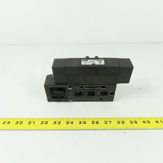 Parker F32VXBG019A 24VDC Pneumatic Solenoid Valve W/ Manifold 145 PSI 1.8W