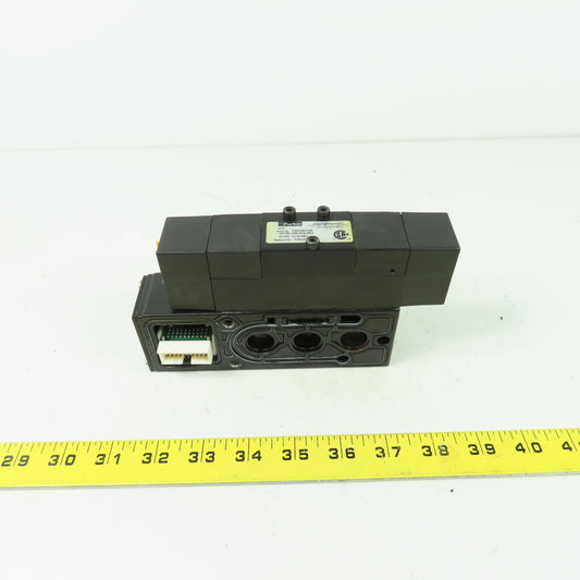 Parker F35VXBK019A 24VDC Pneumatic Solenoid Valve W/ Manifold 145 PSI 2.3W