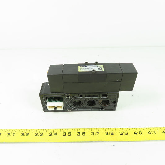 Parker F32VXBK019A 24VDC Pneumatic Solenoid Valve W/ Manifold 145 PSI 2.3W