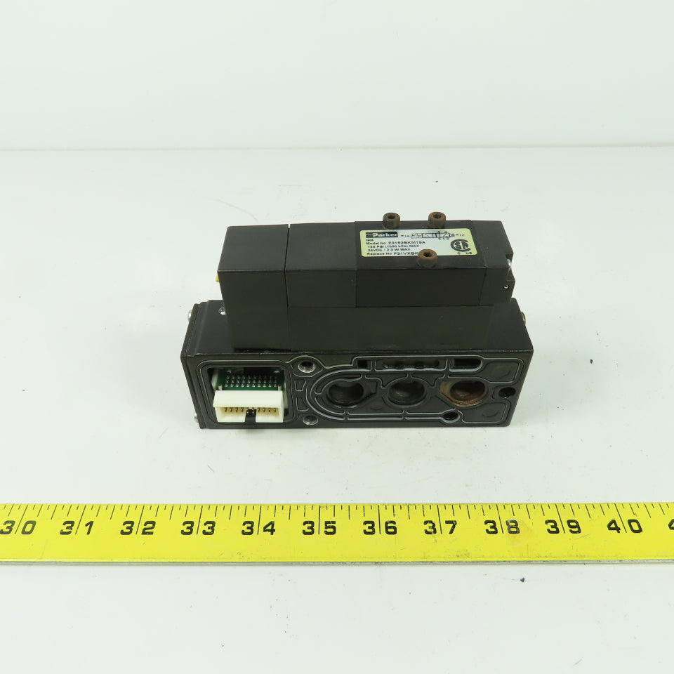 Parker F31VXBK019A 24VDC Pneumatic Solenoid Valve W/ Manifold 145 PSI 2.3W