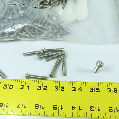 M6-1.0 x 30 Button Socket Cap Screw Fully Threaded 18-8 Stainless Steel Lot/900