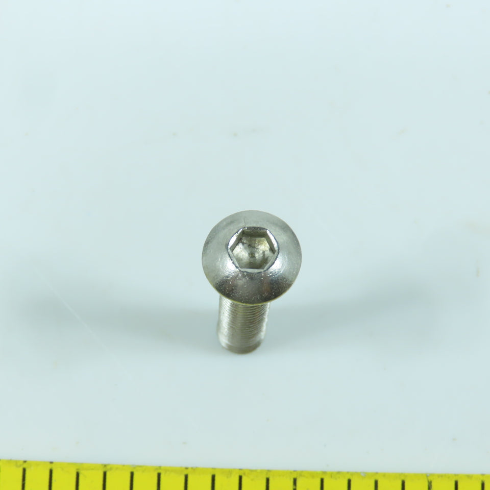 M6-1.0 x 30 Button Socket Cap Screw Fully Threaded 18-8 Stainless Steel Lot/900