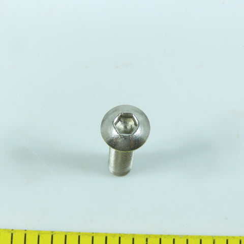 M6-1.0 x 30 Button Socket Cap Screw Fully Threaded 18-8 Stainless Steel Lot/900