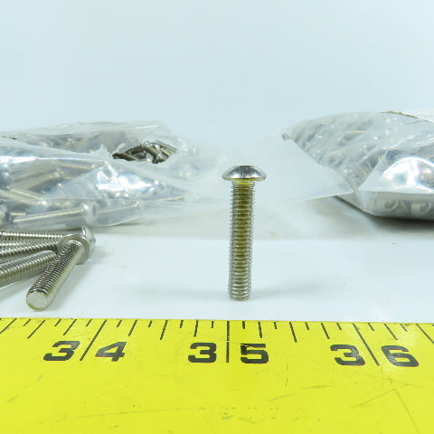 M6-1.0 x 30 Button Socket Cap Screw Fully Threaded 18-8 Stainless Steel Lot/900