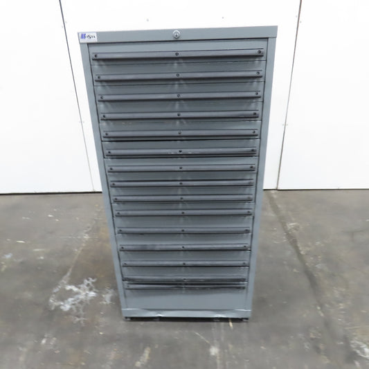 Lista 15 Drawer Industrial Small Parts Storage Cabinet 28" x 28" x 60"