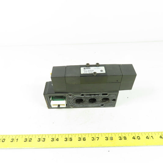 Parker F32VXBK019A 24VDC Pneumatic Solenoid Valve W/Manifold 145 PSI 2.3W