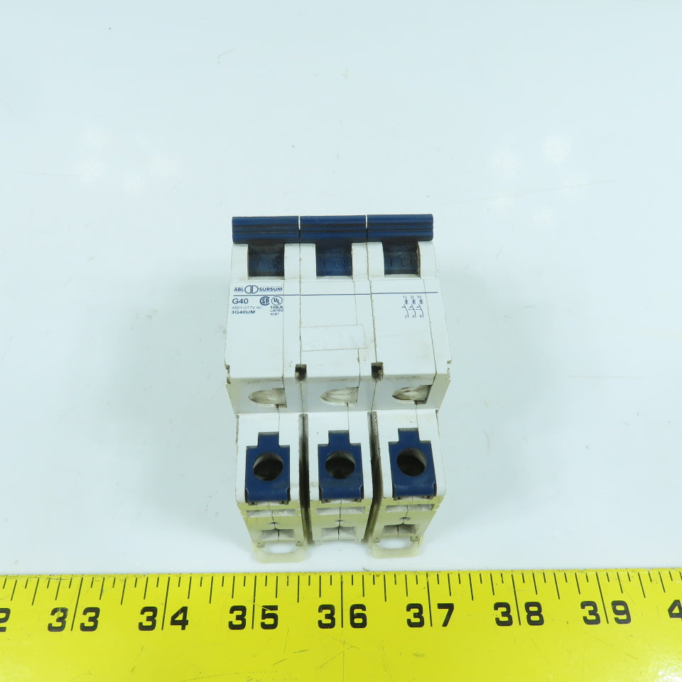 Altech ABL Sursum 3G40UM 3-Pole 40A Circuit Breaker 3PH 480Y/277V VAC