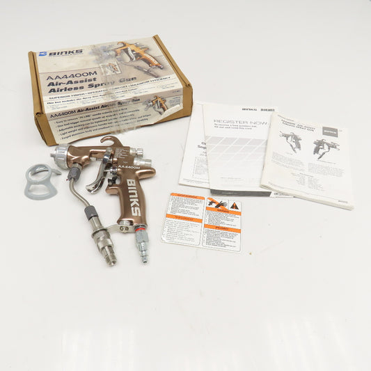 Binks AA4400M LVMP Flat Tip Air Assisted Airless Spray Gun 4400 PSI