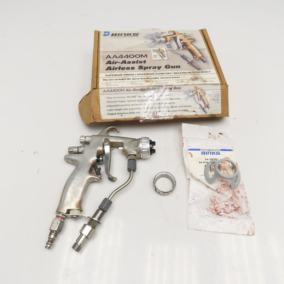 Binks AA4400M LVMP Flat Tip Air Assisted Airless Spray Gun 4400 PSI