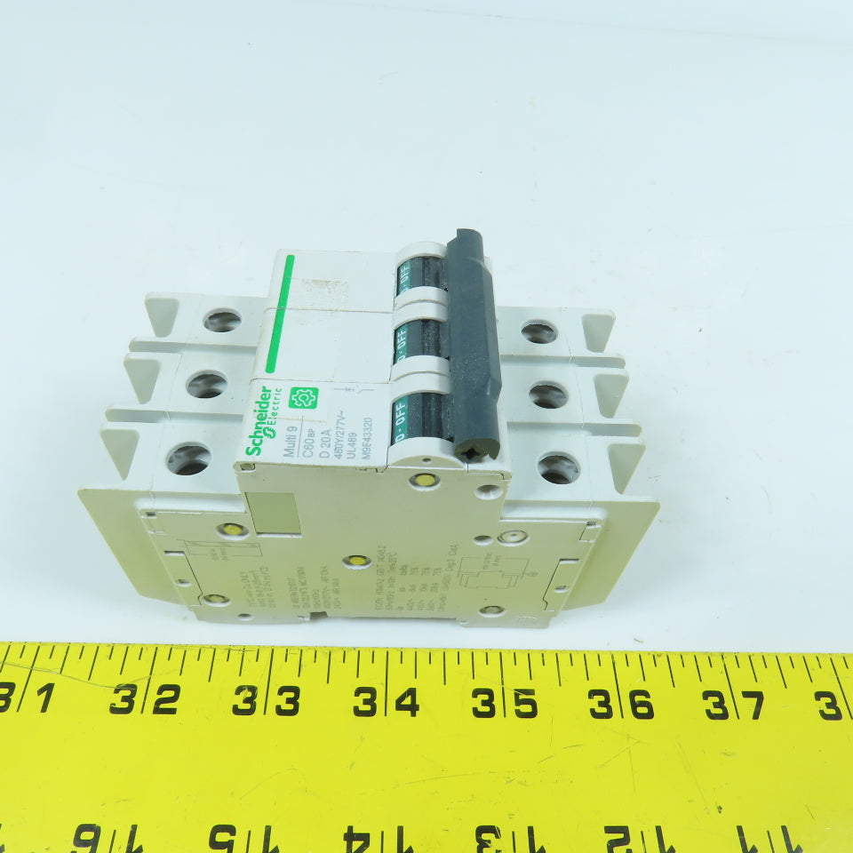 Schneider M9F43320 Multi 9 D20A 3-Pole Circuit Breaker 480Y/277VAC