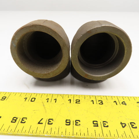 1-1/2" Black Malleable Iron Socket Weld Pipe Elbow 3M 90° Lot Of 2