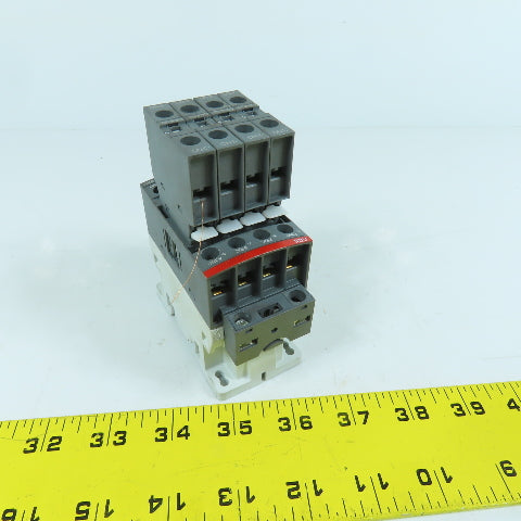ABB NFZ22E-21 Contactor Relay 400V 16A 24-60VDC Coil W/ CA4-10 Aux Blocks (4)