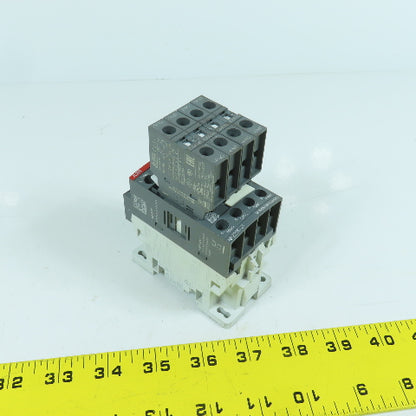 ABB NFZ22E-21 Contactor Relay 400V 16A 24-60VDC Coil W/ CA4-10 Aux Blocks (4)