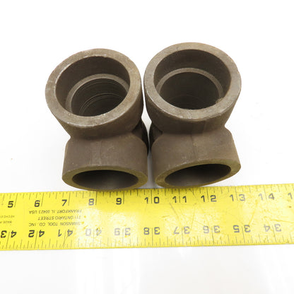 1-1/2" Socket Weld TEE Black Iron Pipe Fitting 3M 3000# Lot Of 2