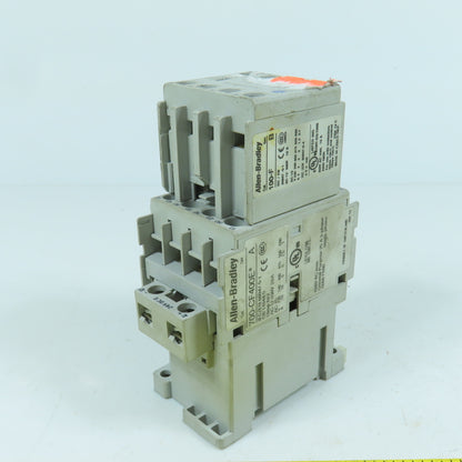 Allen Bradley 700-CF400E* Ser A 600V 25A Contactor Relay 24VDC Coil W/ 100-F Aux