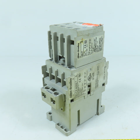 Allen Bradley 700-CF400E* Ser A 600V 25A Contactor Relay 24VDC Coil W/ 100-F Aux