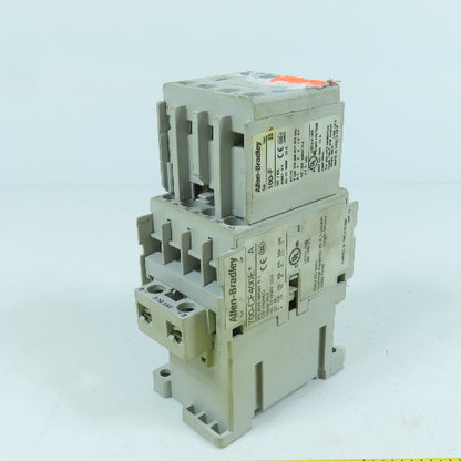 Allen Bradley 700-CF400E* Ser A 600V 25A Contactor Relay 24VDC Coil W/ 100-F Aux