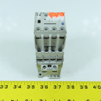 Allen Bradley 700-CF400E* Ser A 600V 25A Contactor Relay 24VDC Coil W/ 100-F Aux