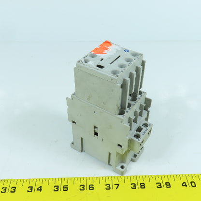Allen Bradley 700-CF400E* Ser A 600V 25A Contactor Relay 24VDC Coil W/ 100-F Aux