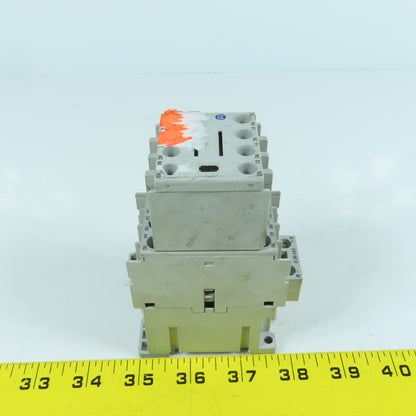 Allen Bradley 700-CF400E* Ser A 600V 25A Contactor Relay 24VDC Coil W/ 100-F Aux