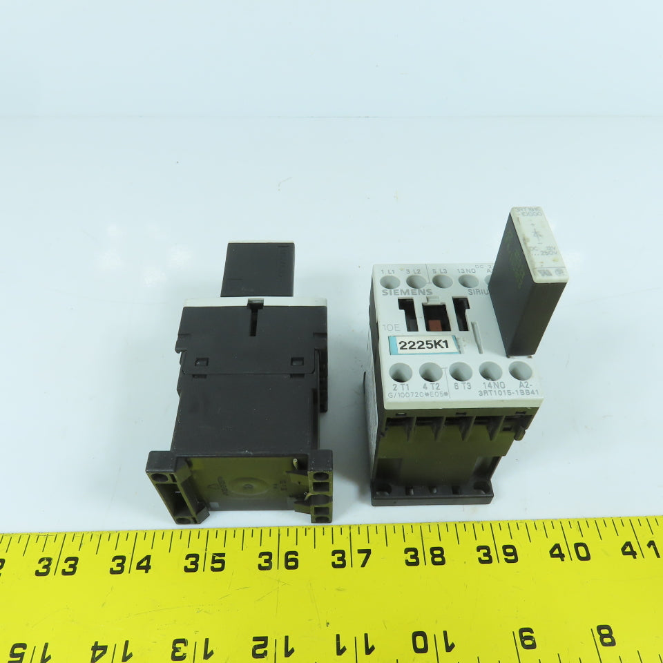 Siemens 3RT1015-1BB41 Sirius 20A 600V Contactor 24V DC Coil 1/4 - 5HP Lot Of 2