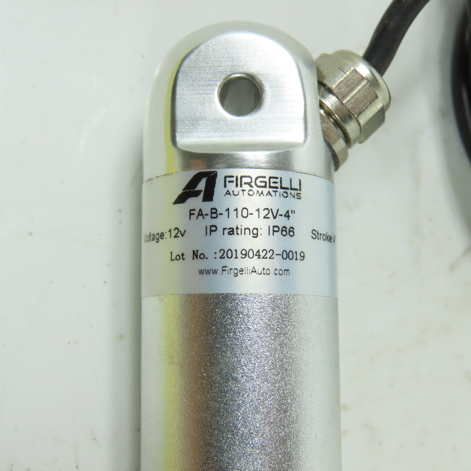 Firgelli FA-B-110-12V-4" 12V Mini Actuator 4" Stroke 110lb Load IP66