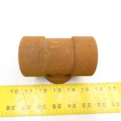 1-1/2" x 1/2" Socket Weld Reducer TEE Black Iron Pipe Fitting 3M 3000#