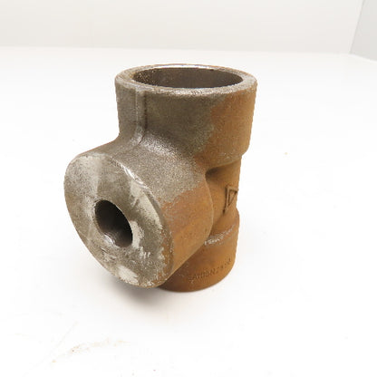 1-1/2" x 1/2" Socket Weld Reducer TEE Black Iron Pipe Fitting 3M 3000#