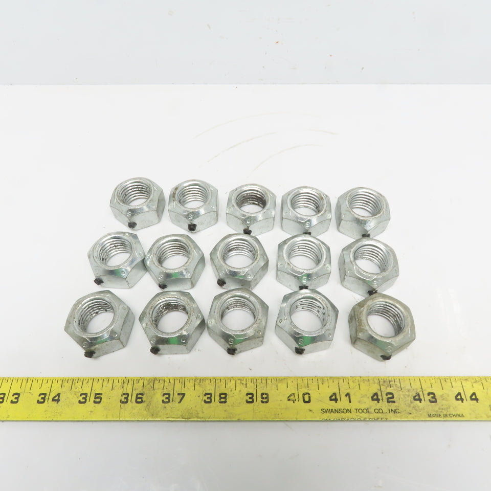 1"-8 Distorted Thread Hex Lock Nut W/Locking Set Screw Lot of 15